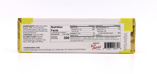 Pittsburgh Yinzer Bar, Enjoy the View, Milk Choc, 2oz, 36ct