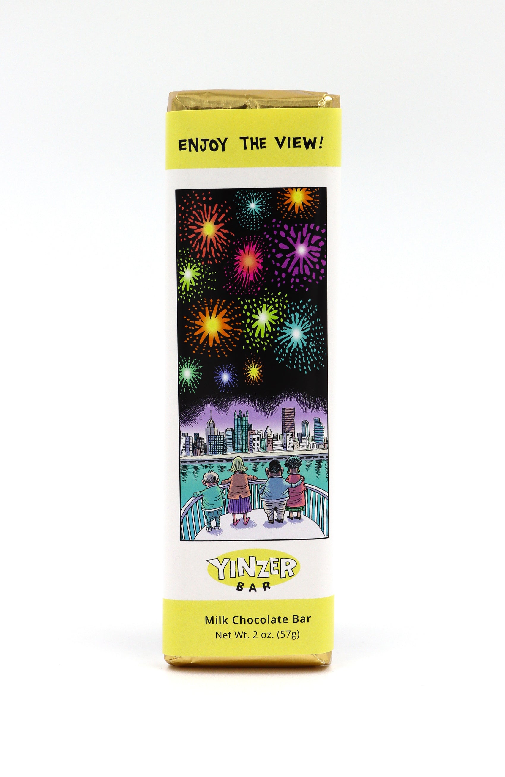 Pittsburgh Yinzer Bar, Enjoy the View, Milk Choc, 2oz, 36ct