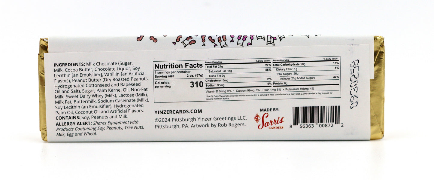 Pittsburgh Yinzer Bar, Peanut Butter Polka, M/C w/Peanut Butter, 2oz, 36ct