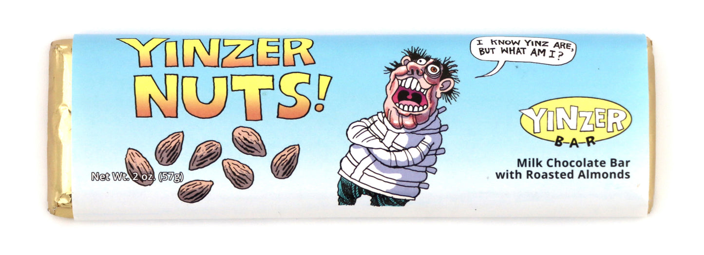 Pittsburgh Yinzer Bar, Yinzer Nuts!, Milk Choc w/Roasted Almonds, 2oz, 36ct
