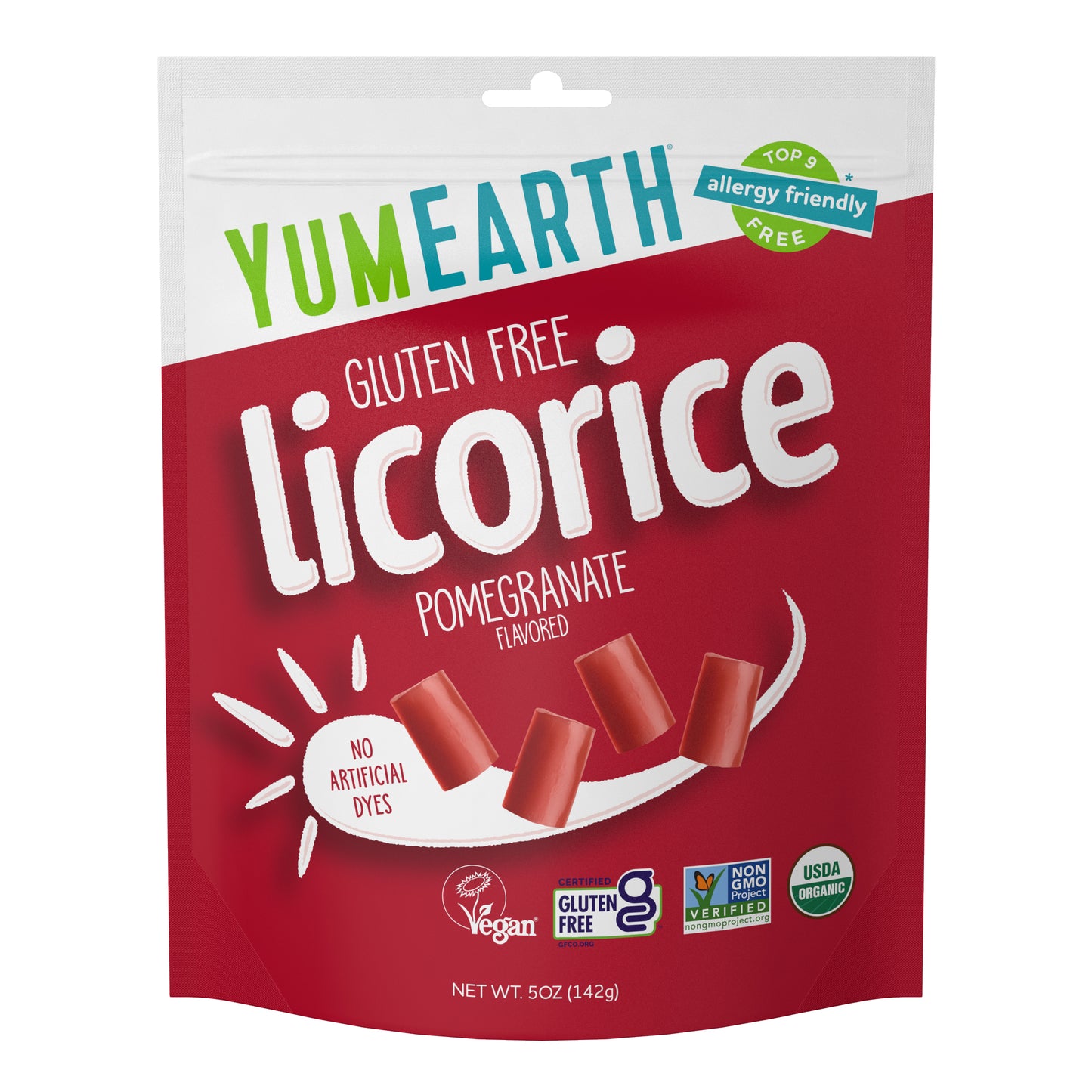 YumEarth Organic Pomegranate Licorice 5oz, 6ct