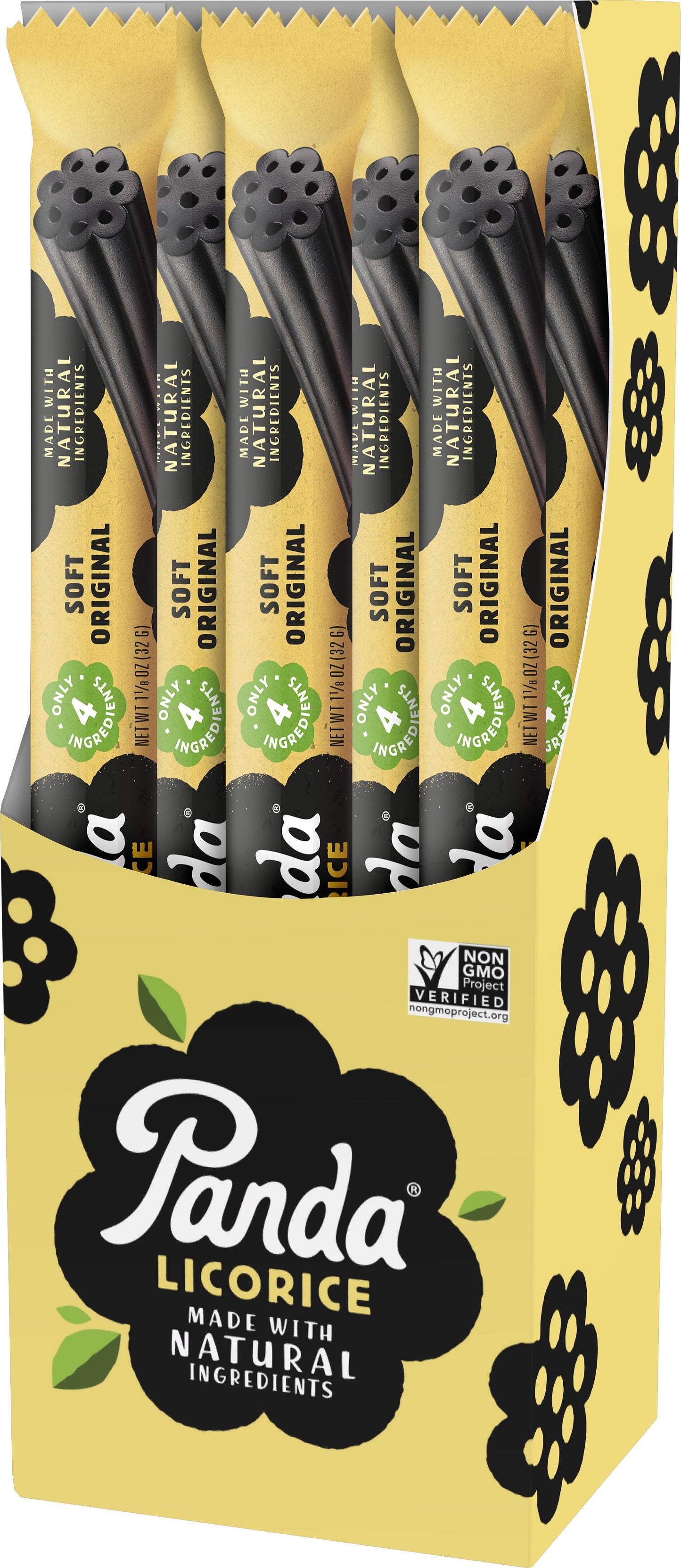Panda Black Licorice Sticks, 1.1oz, 20ct Display