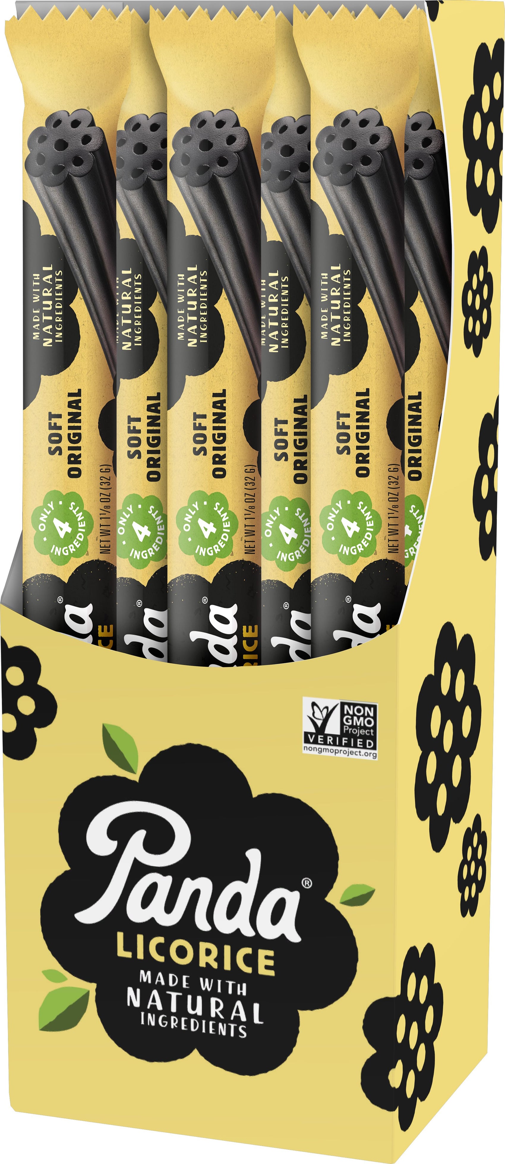 Panda Black Licorice Sticks, 1.1oz, 20ct Display