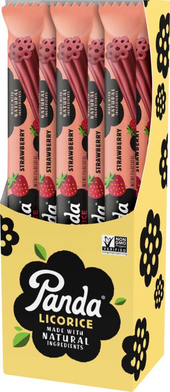 Panda Strawberry Licorice Sticks, 1.1oz, 20ct Display