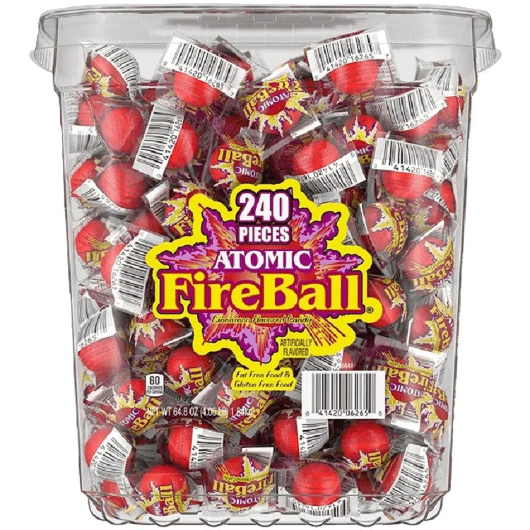 Ferrara Atomic Fireball Cinnamon Candy 240 Piece Tub