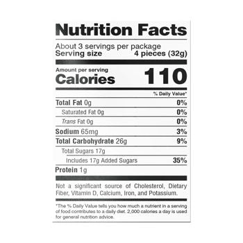 Sour Strips Blue Raspberry 3.4oz Peg Bag, 12ct