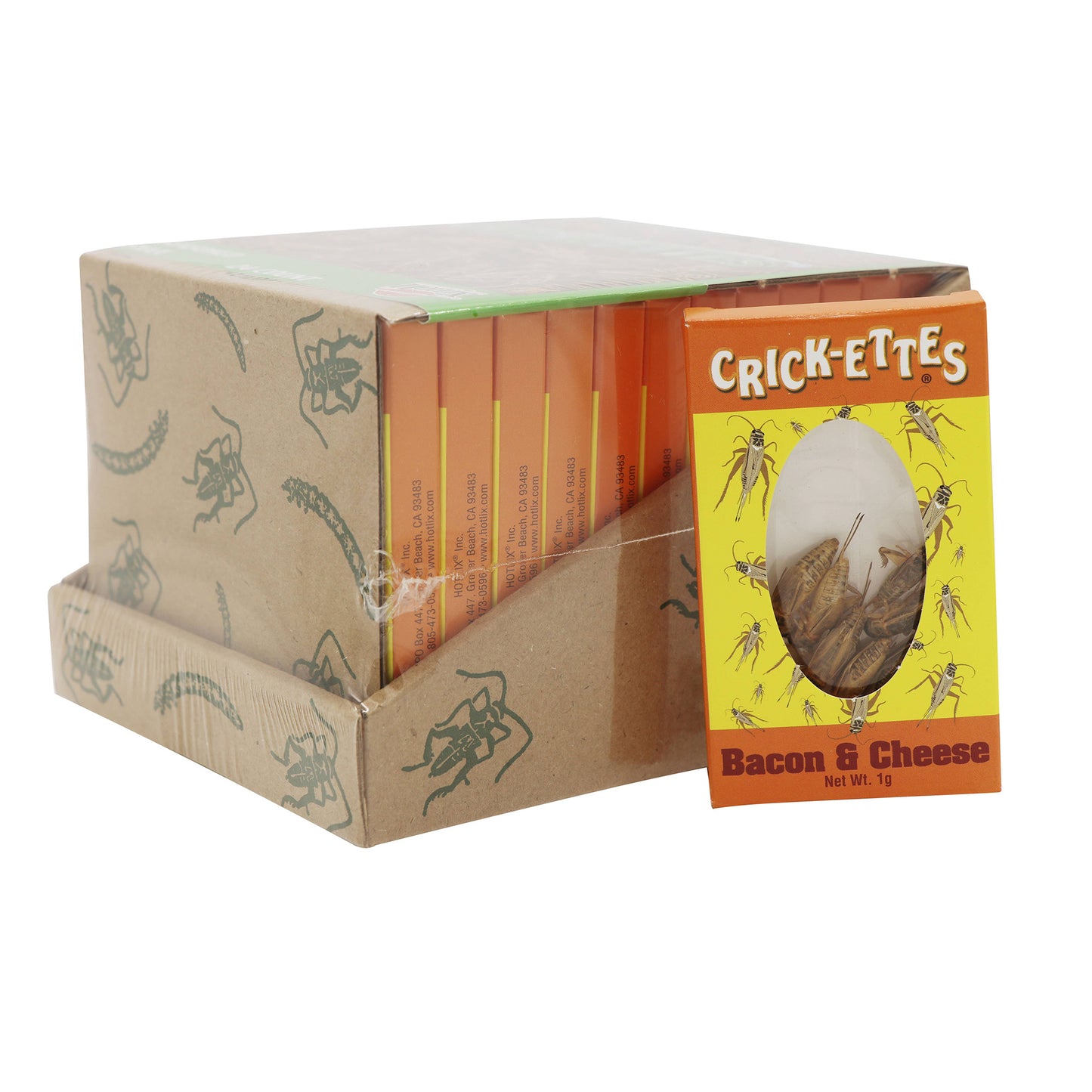 Crick-ettes, Real Cricket Snack, Bacon & Cheddar 24ct Box