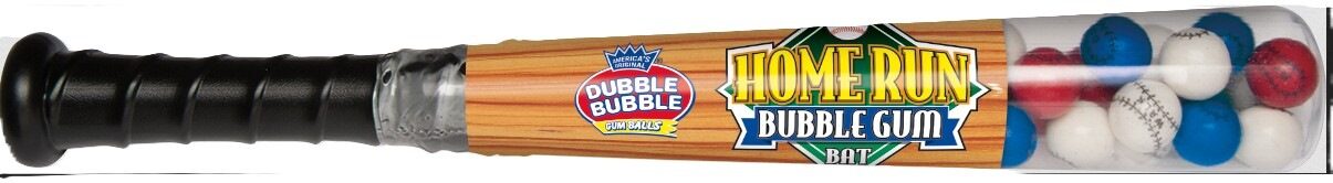 Double Bubble Homerun Gumball Baseball Bat, 4.5oz, 12ct