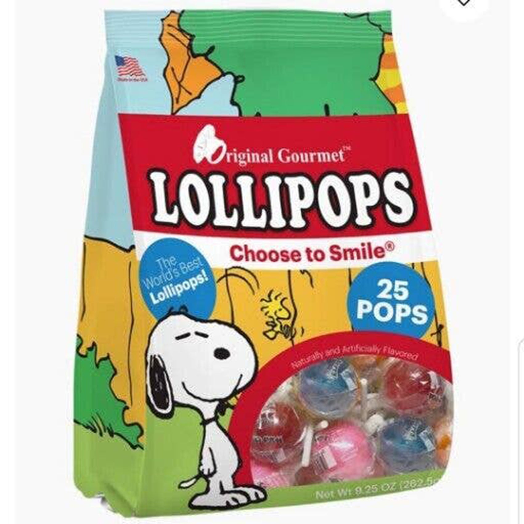 Original Gourmet Lollipops, Peanuts 25pc Bag, 6ct