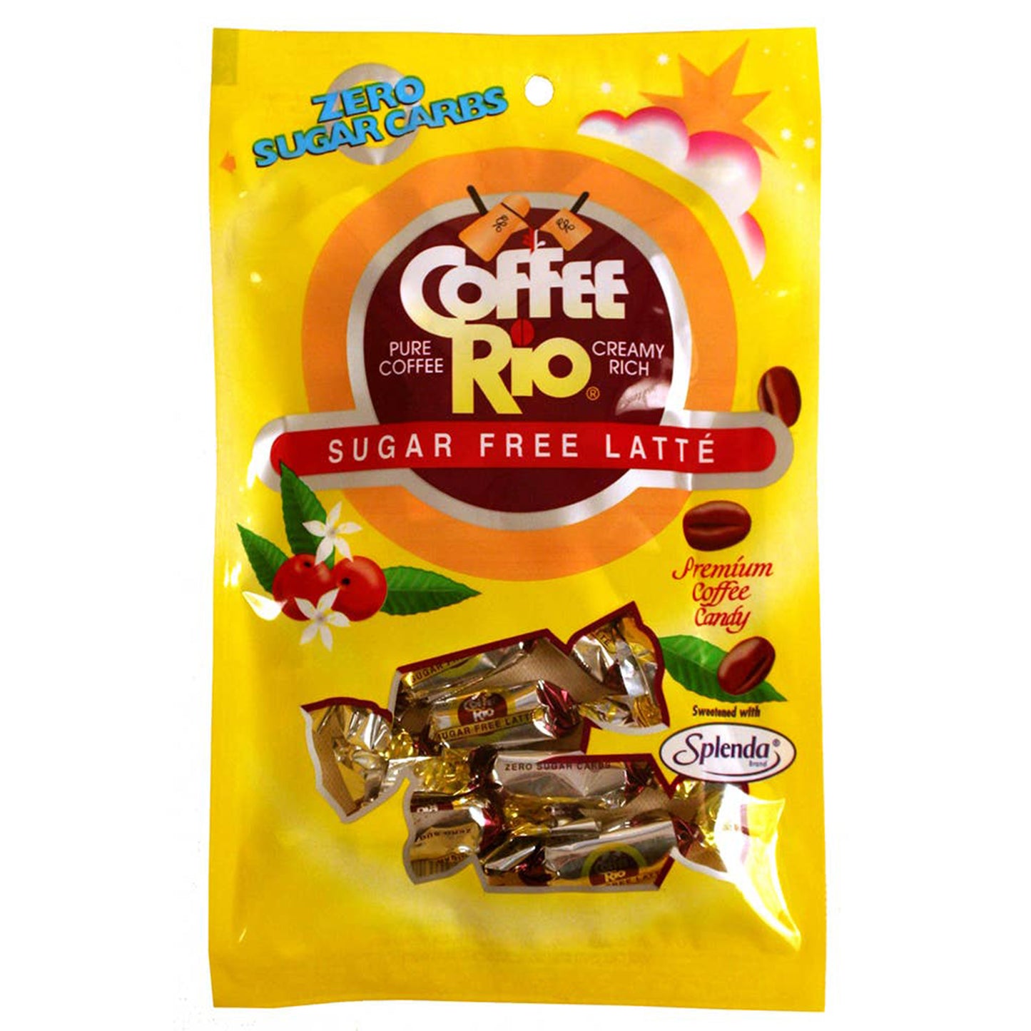 Sugar Free Coffee Rio, Latte, 3oz Peg Bag, 12ct