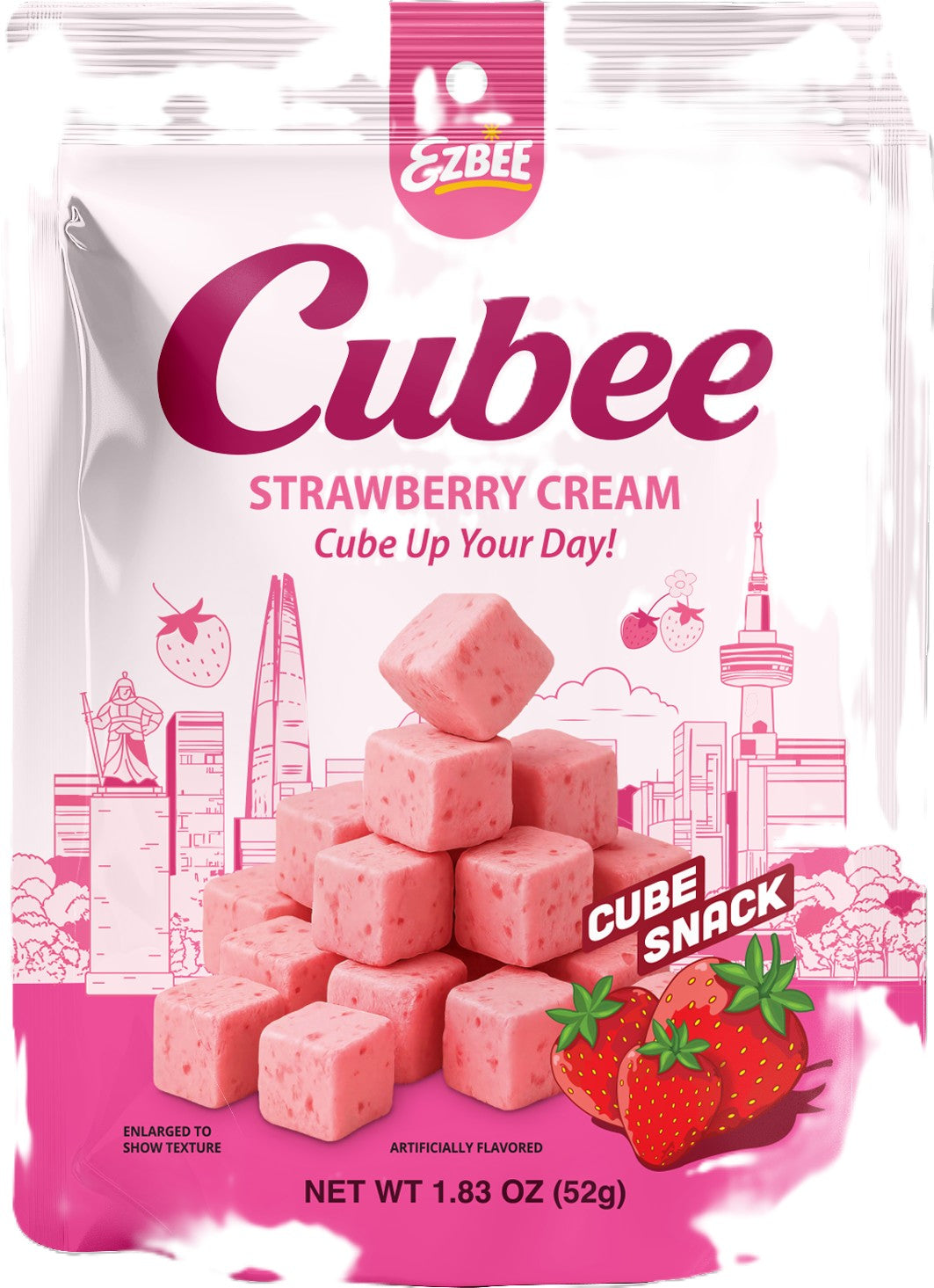 Cubee Strawberry Cream Cube Snack 1.83oz, 16ct Box