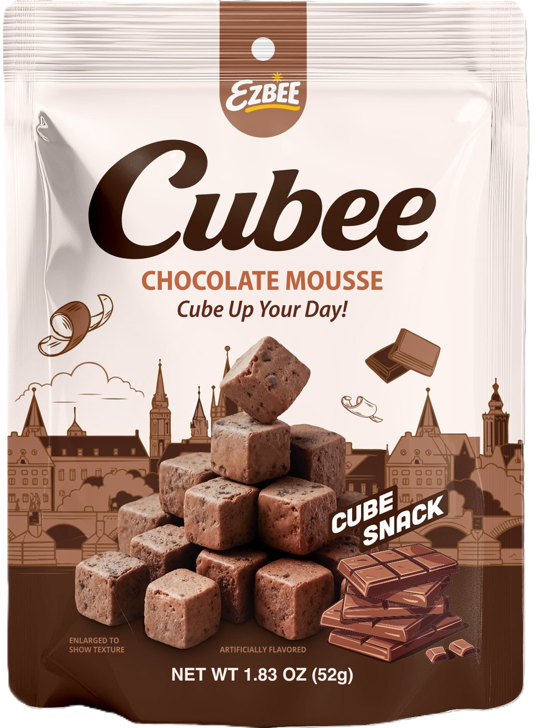 Cubee Chocolate Mousse Cube Snack 1.83oz, 16ct Box