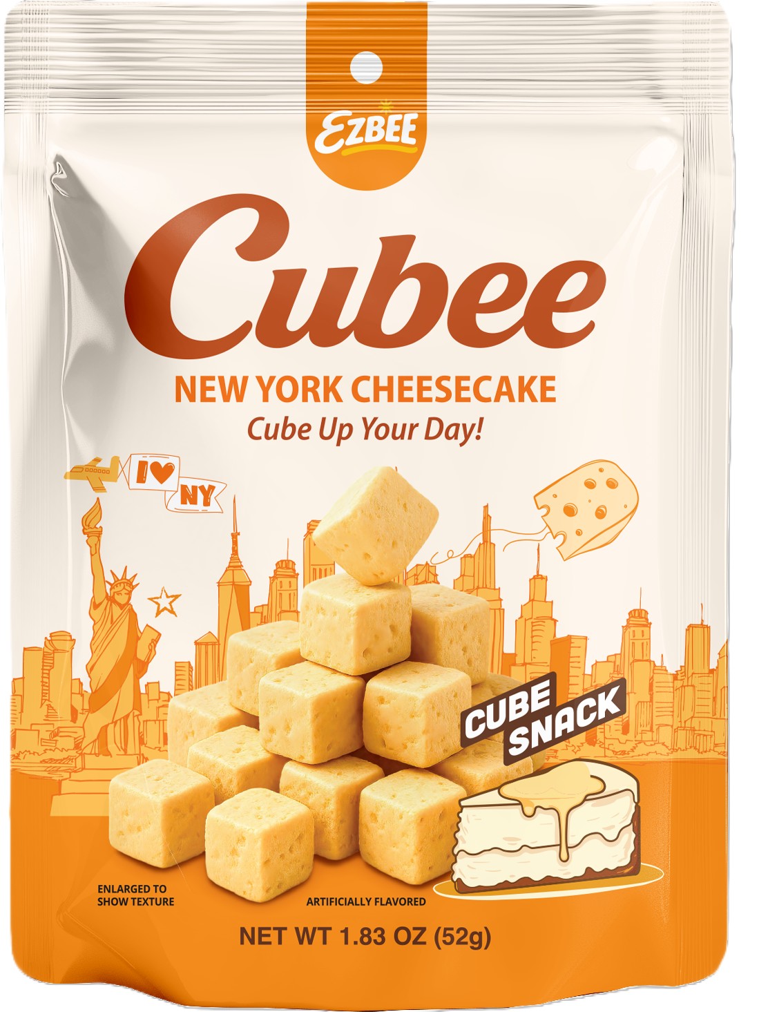 Cubee New York Cheesecake Cube Snack 1.83oz, 16ct Box