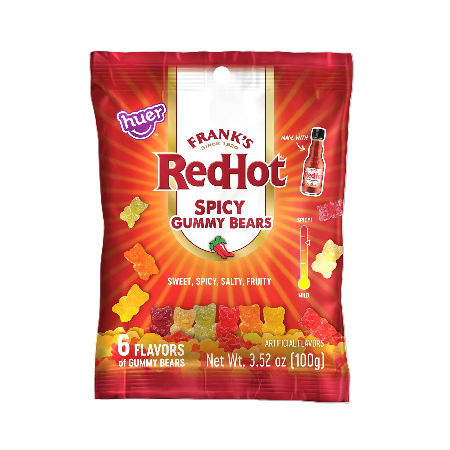 Frank's RedHot Spicy Gummy Bears 3.52oz, 15ct