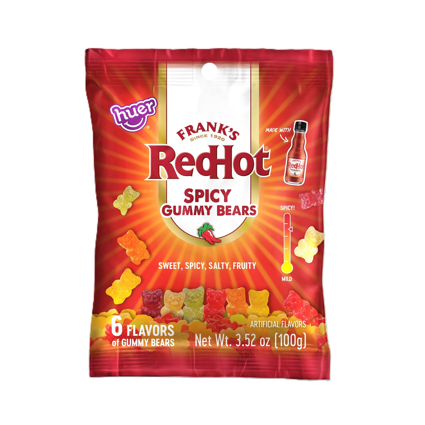 Frank's RedHot Spicy Gummy Bears 3.52oz, 15ct