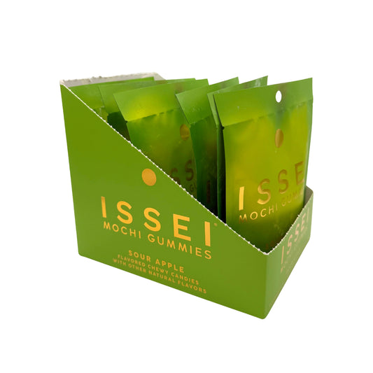 Issei Mochi Gummies, Sour Apple Chewy Candies 2oz, 6ct