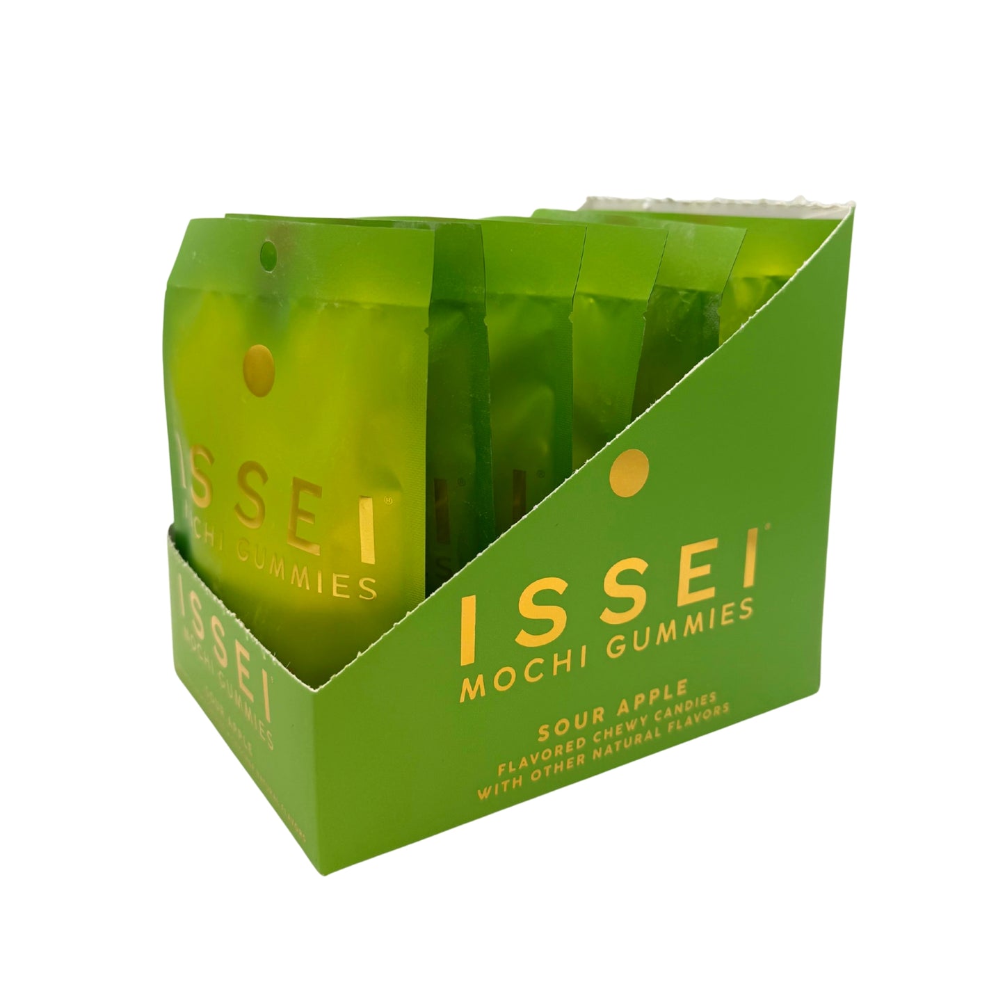Issei Mochi Gummies, Sour Apple Chewy Candies 2oz, 6ct