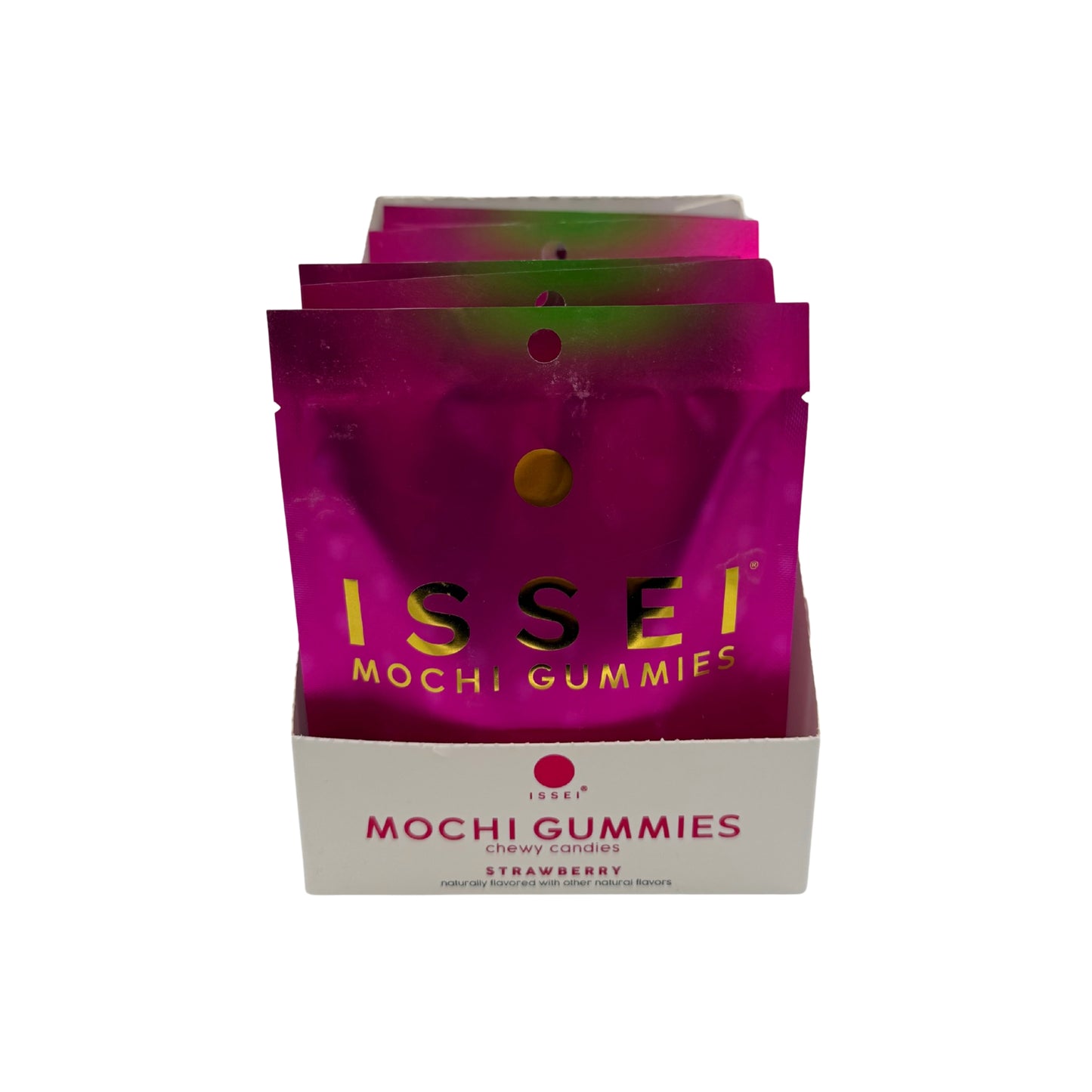 Issei Mochi Gummies, Strawberry Chewy Candies 2oz, 6ct