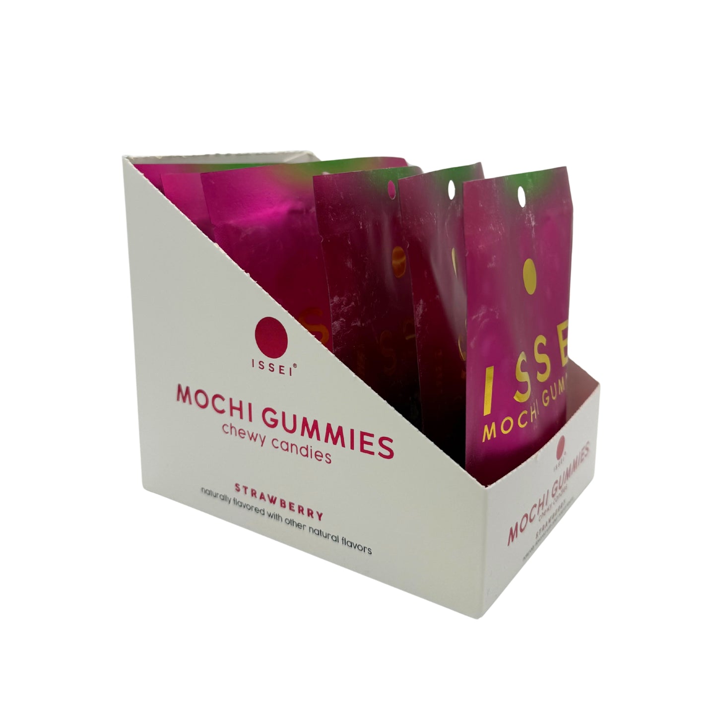 Issei Mochi Gummies, Strawberry Chewy Candies 2oz, 6ct
