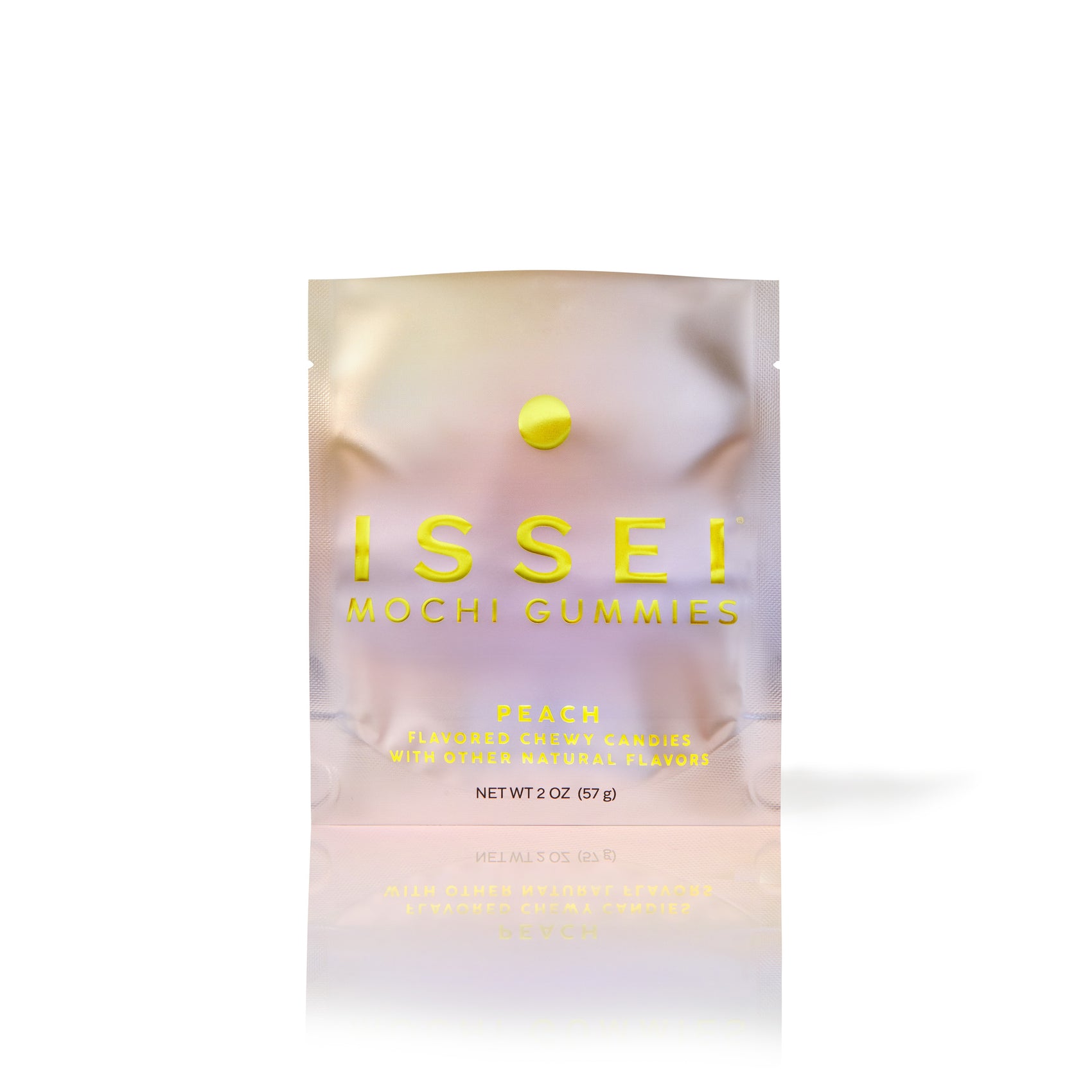Issei Mochi Gummies, Peach Chewy Candies 2oz, 6ct