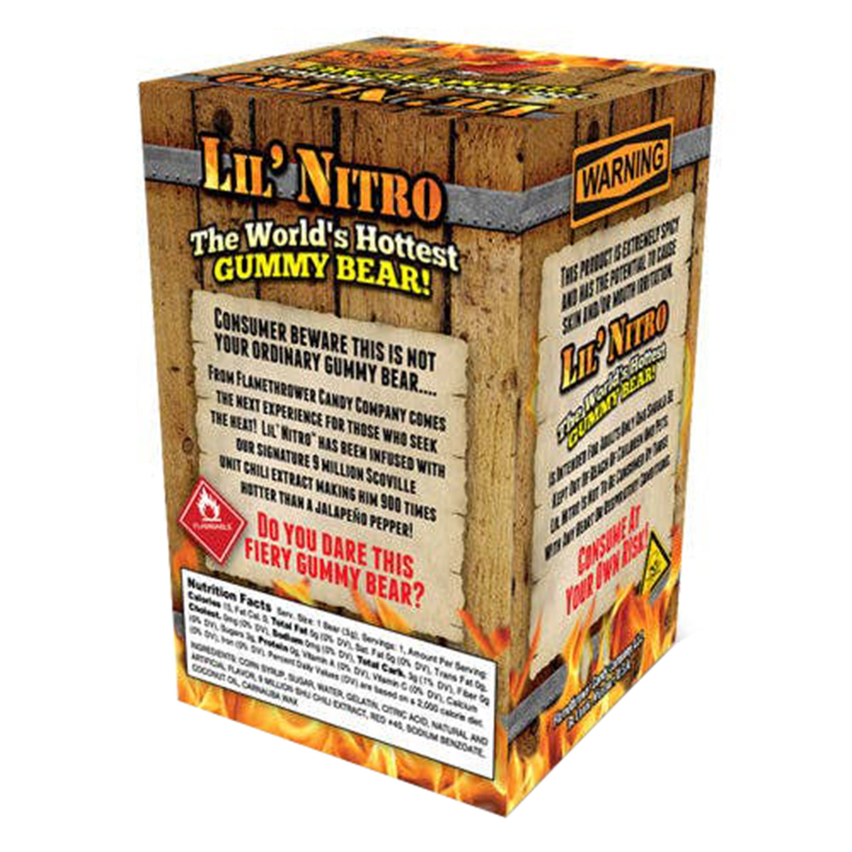 Lil' Nitro World's Hottest Gummy Bear Flamethrower Candy 12c