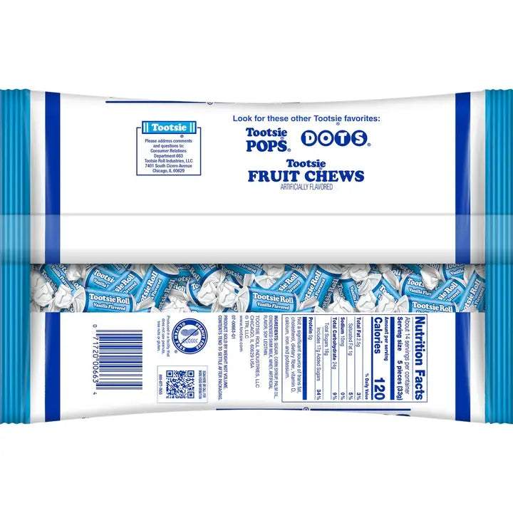 Limited Edition Tootsie Roll Vanilla Midgees 16oz Bag, 12ct