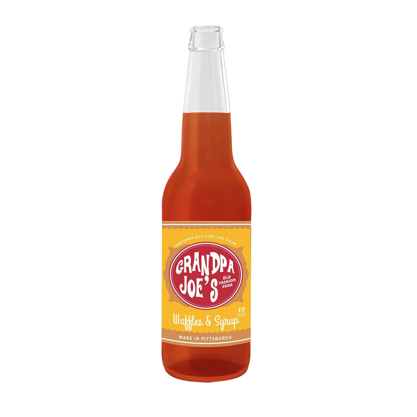 Grandpa Joe's Waffles & Syrup Soda, 12oz Glass Bottle 12ct