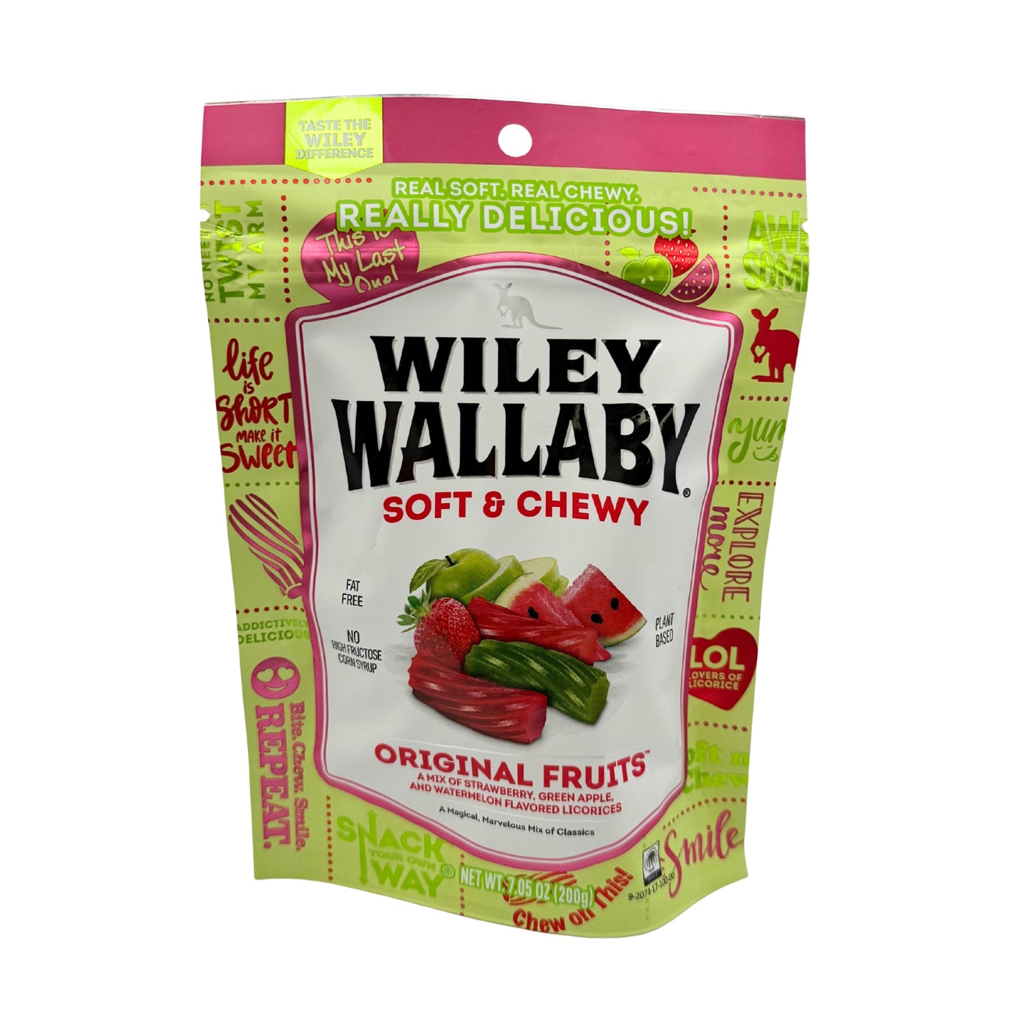 Wiley Wallaby Original Fruits Flavored Licorice 7.05oz, 8ct