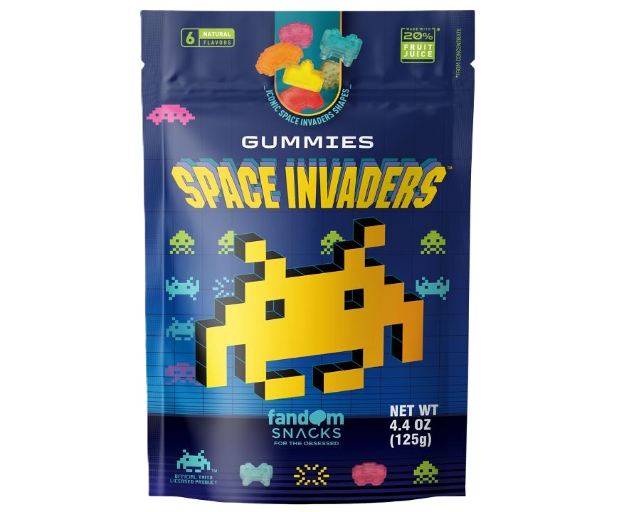 Fandom Snacks Space Invaders Iconic Shaped Gummies 4.4oz, 6ct