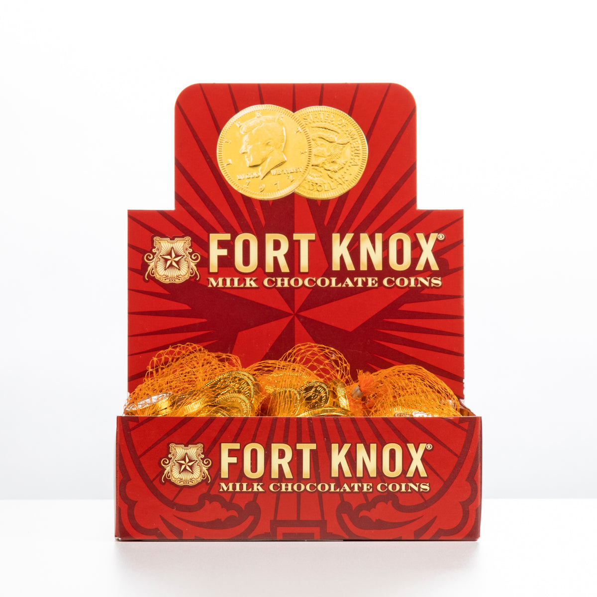 Fort Knox Milk Chocolate Gold Coins, 2oz Mesh Bag, 12ct