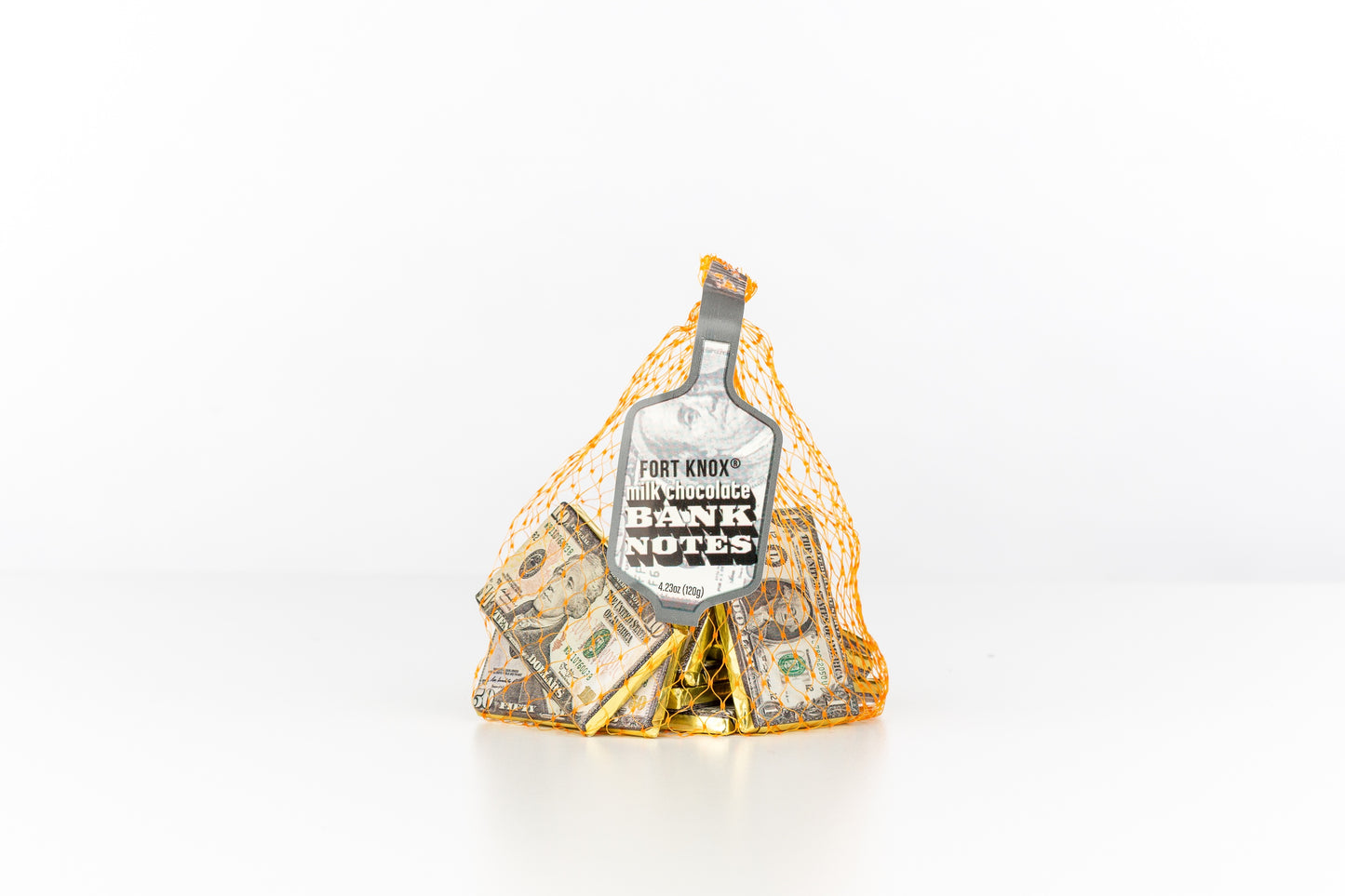 Fort Knox Chocolate Bank Notes 4.23oz Mesh Bag, 18ct