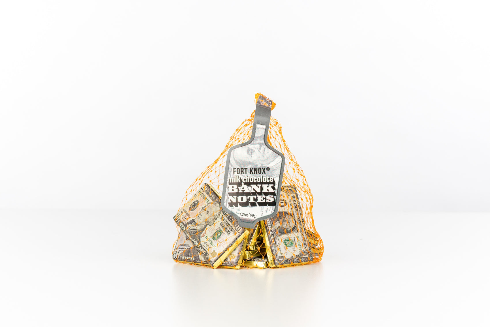 Fort Knox Chocolate Bank Notes 4.23oz Mesh Bag, 18ct