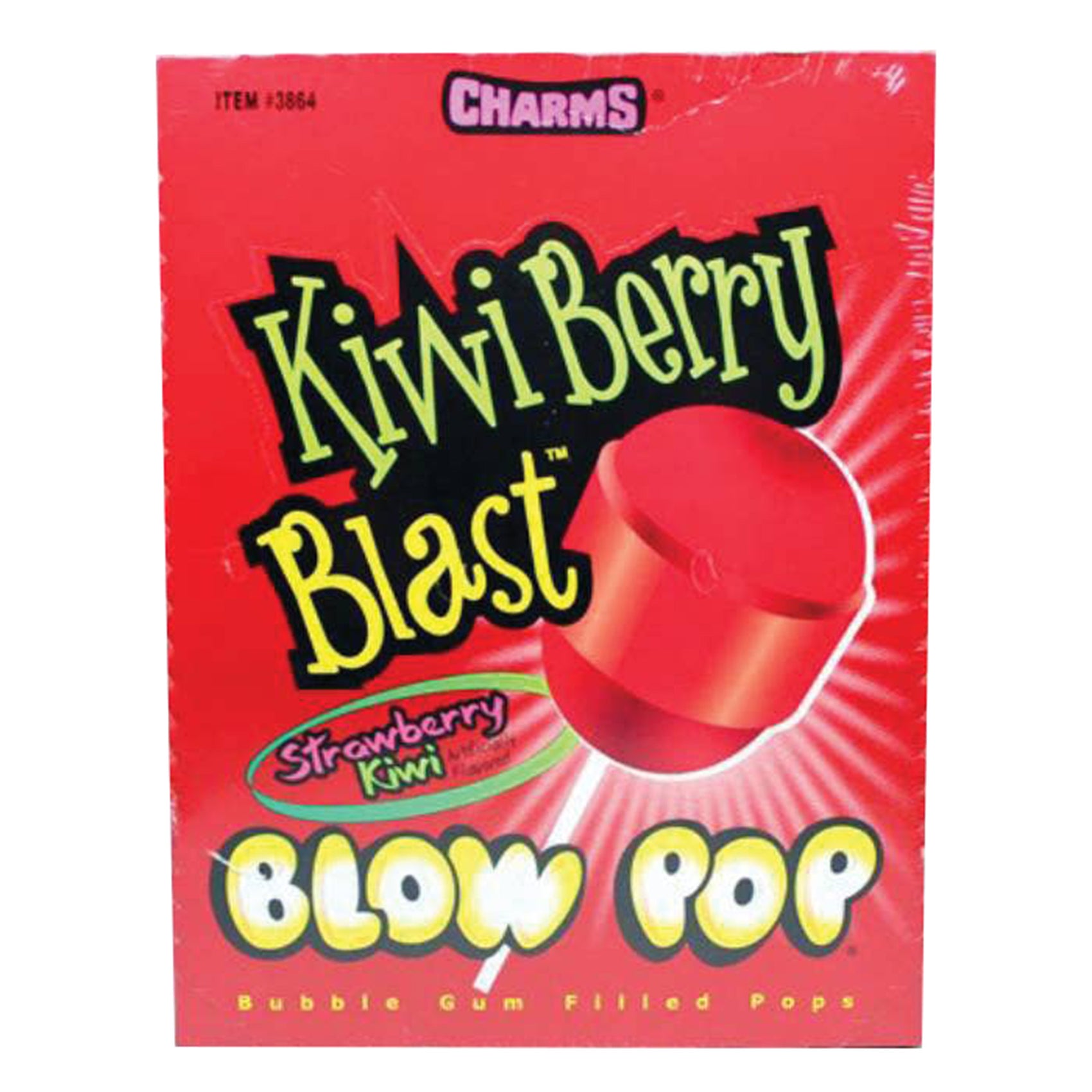 Charms Kiwi Berry Blast Blow Pop Lollipop, 48ct Case