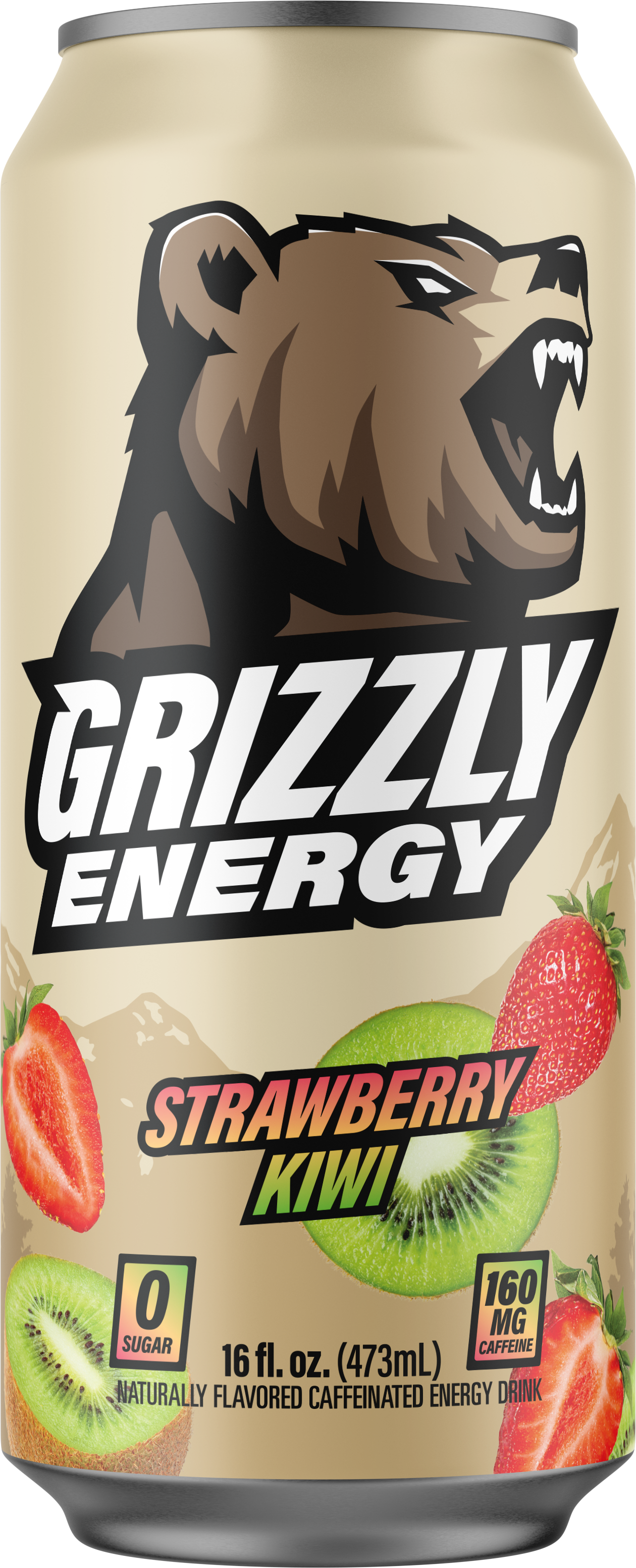 Grizzly Energy Strawberry Kiwi 16 fl oz Can, 12ct