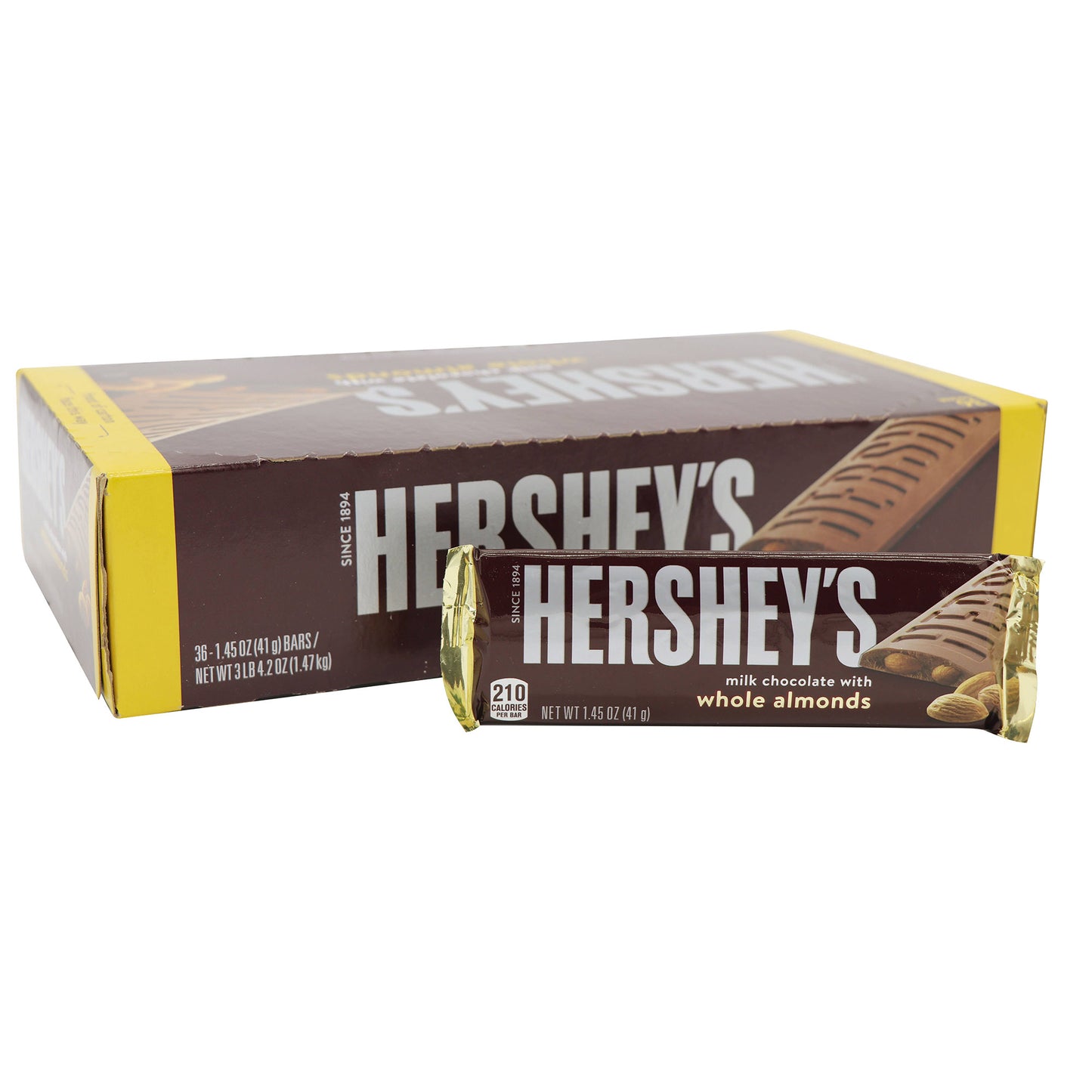 Hershey's Almond Bar, 1.45oz, 36ct Case