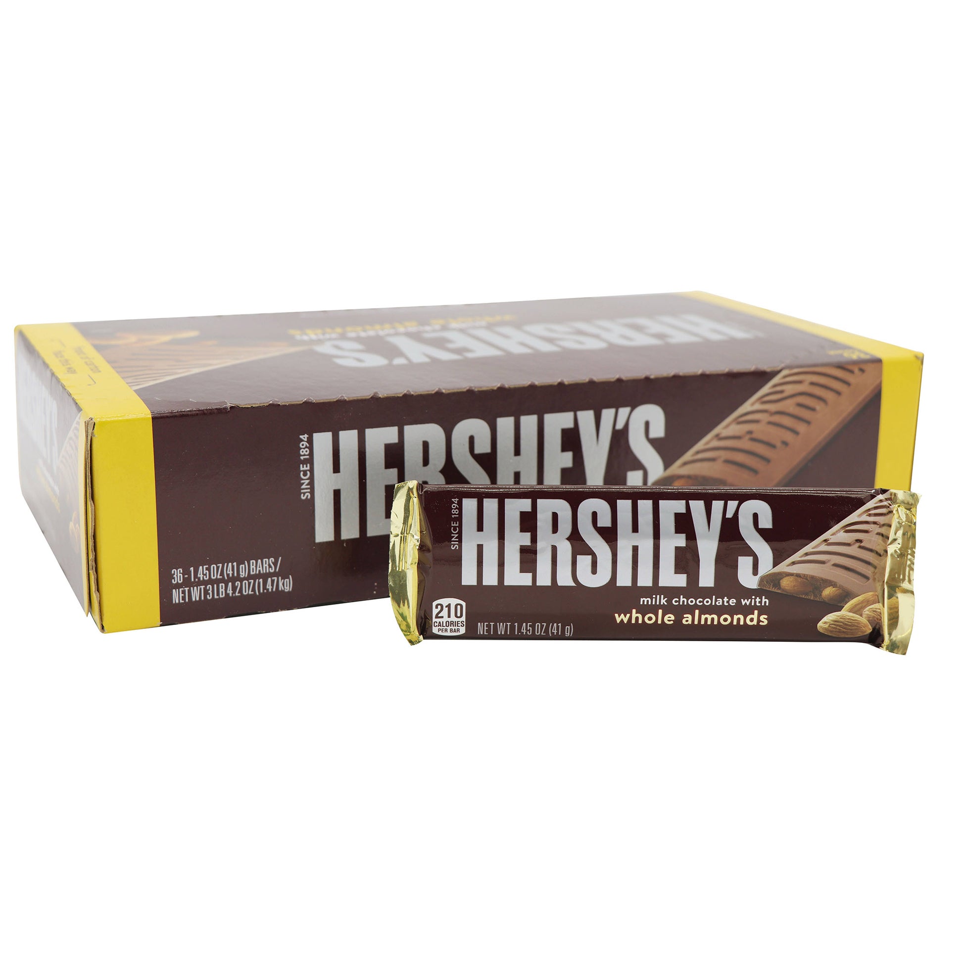 Hershey's Almond Bar, 1.45oz, 36ct Case