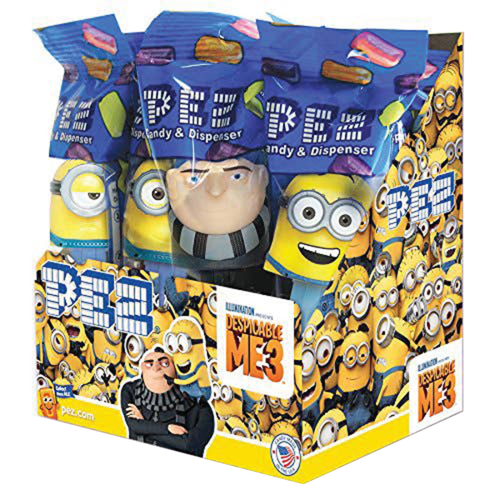 Despicable Me, Minions PEZ Candy, Poly Bag, 12ct Display