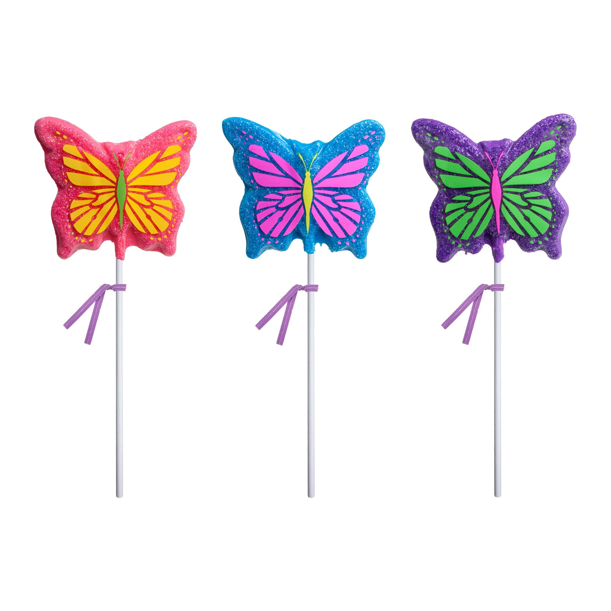 Melville Butterfly Assorted Hard Candy Lollipop, 1oz, 24ct