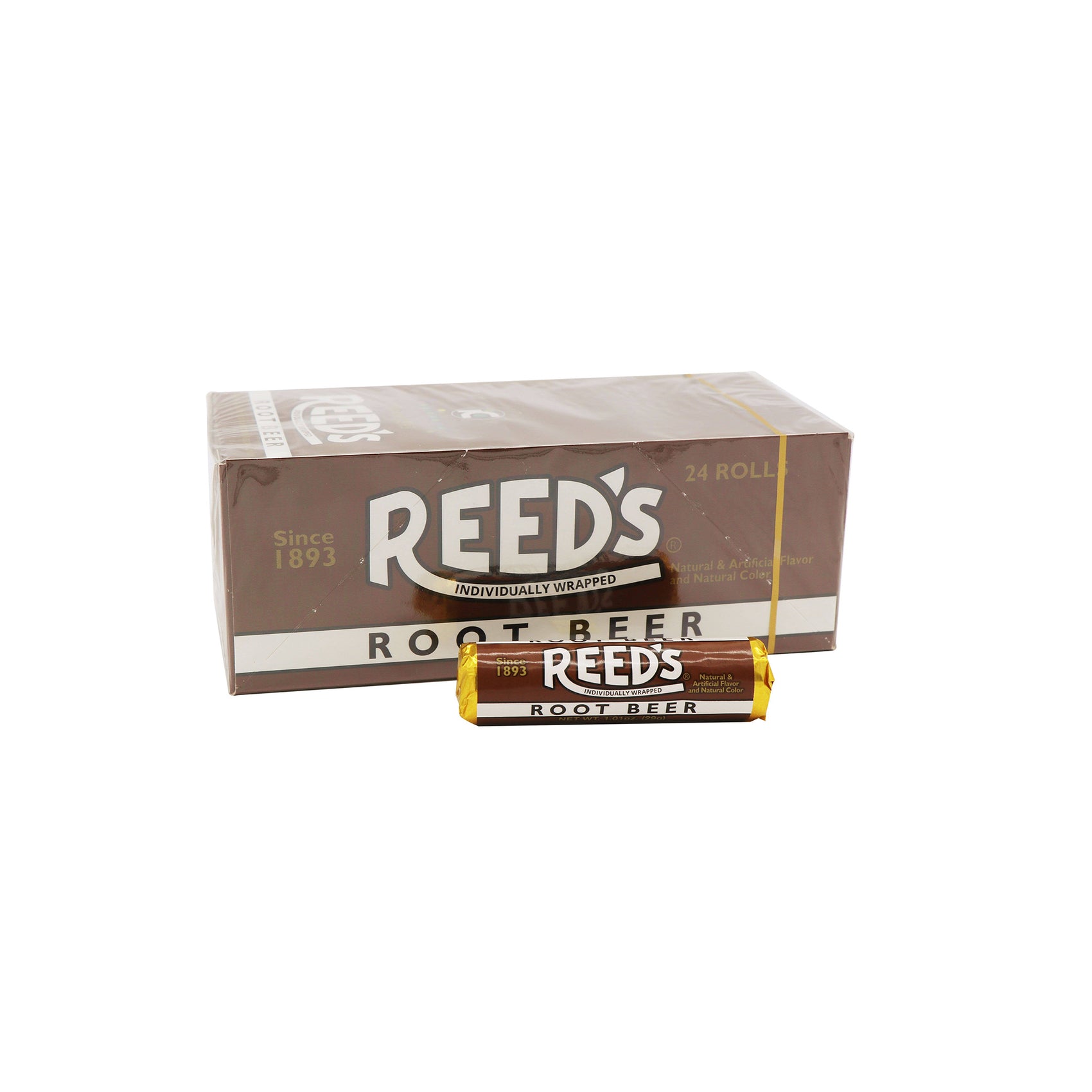 Reed's Candy Rolls Root Beer, 24ct