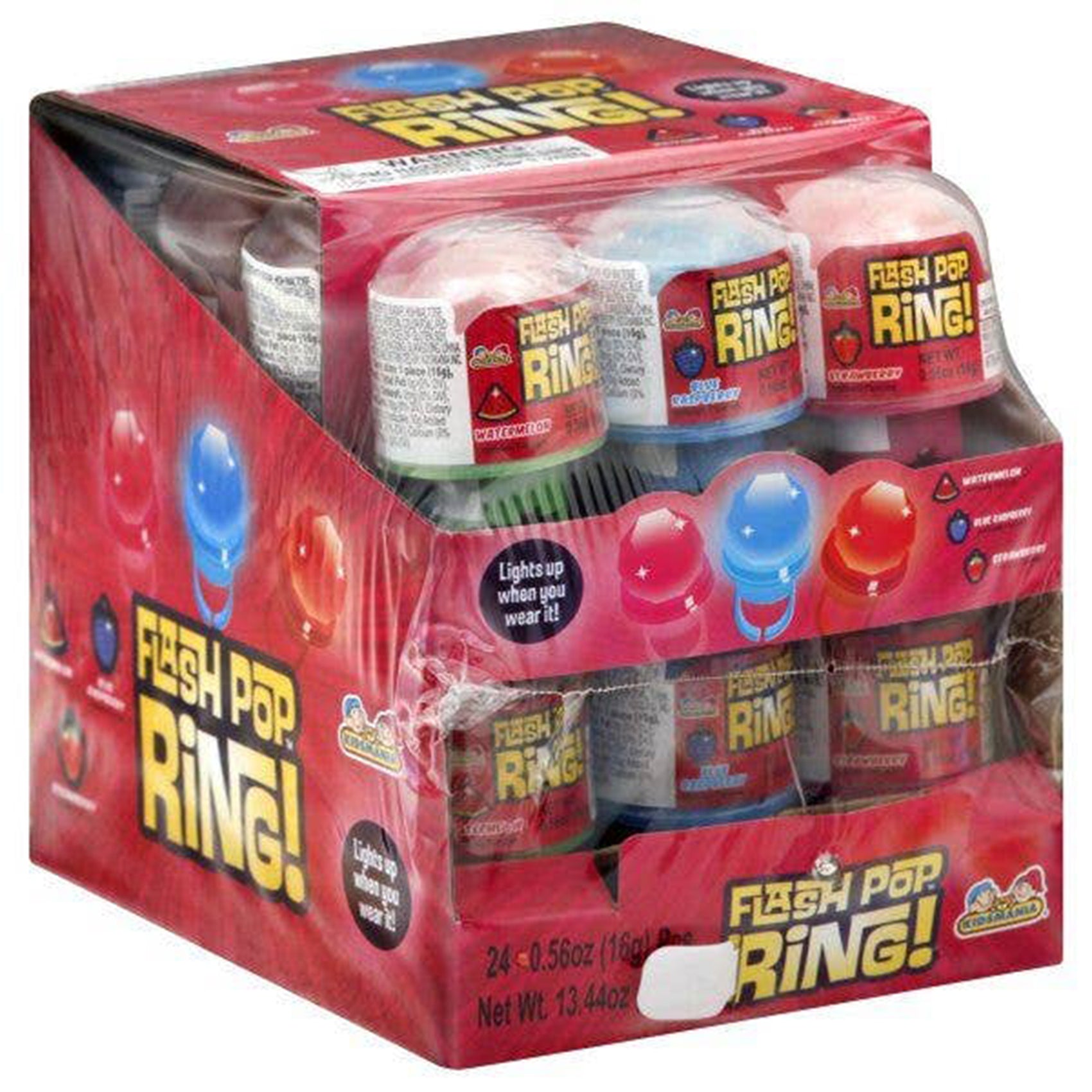 Kidsmania Flashing Light Up Ring Lollipop, 24ct