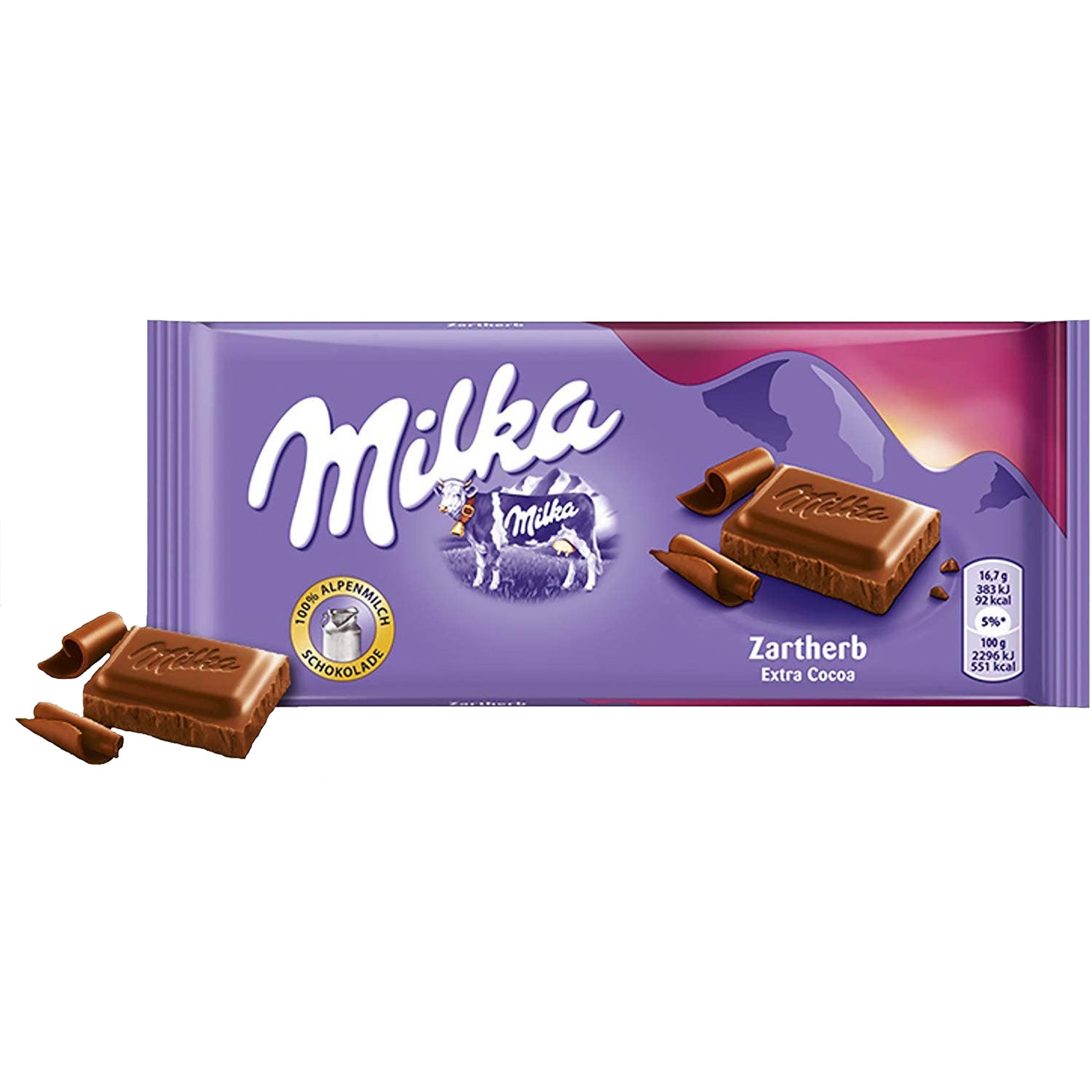 Milka Zartherb (Dark Bittersweet), 100g, 23ct Case