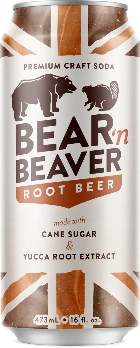 Bear 'N Beaver Root Beer, 16 fl oz Can, 12ct