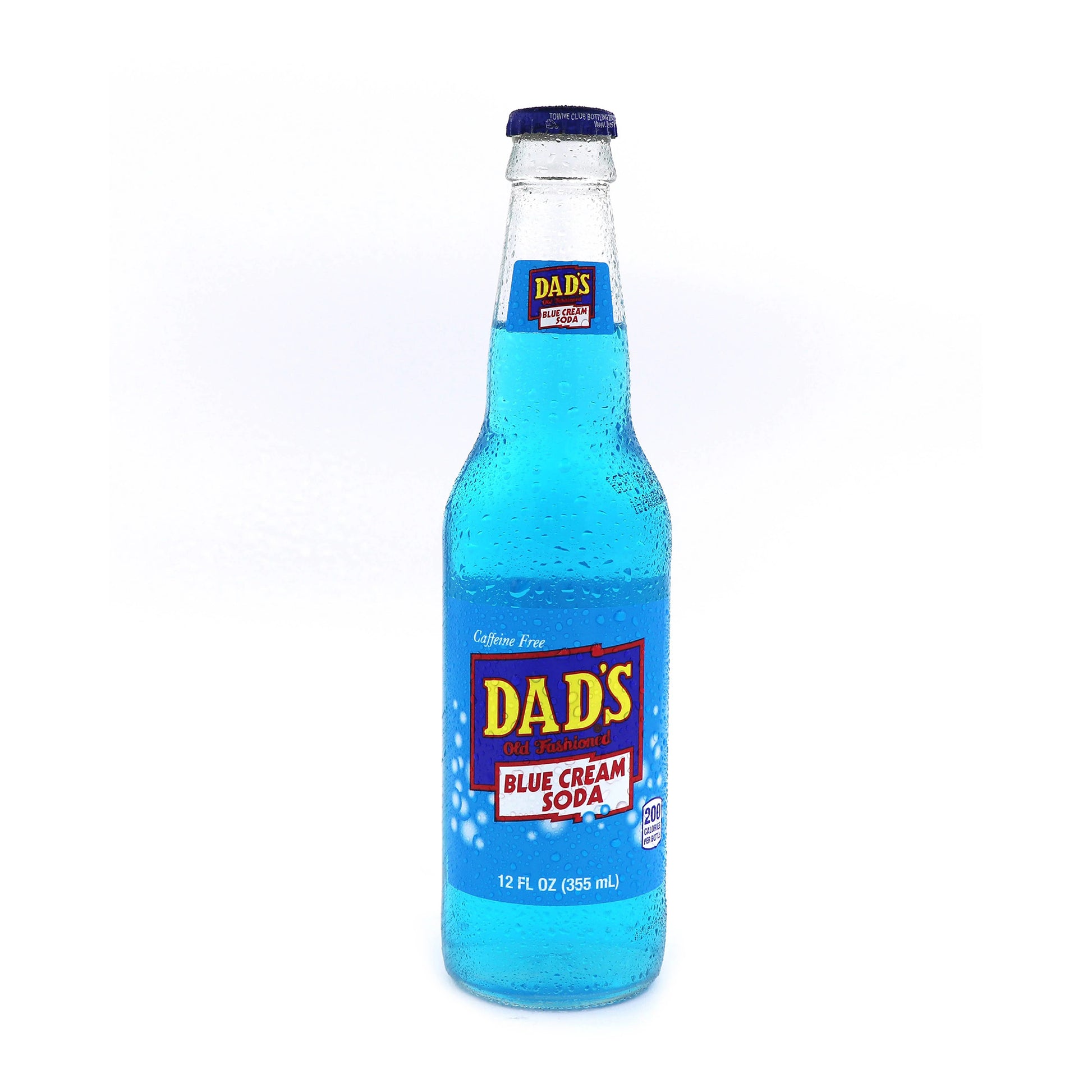 Dad's Blue Cream Soda, 12oz Glass Bottle 12ct