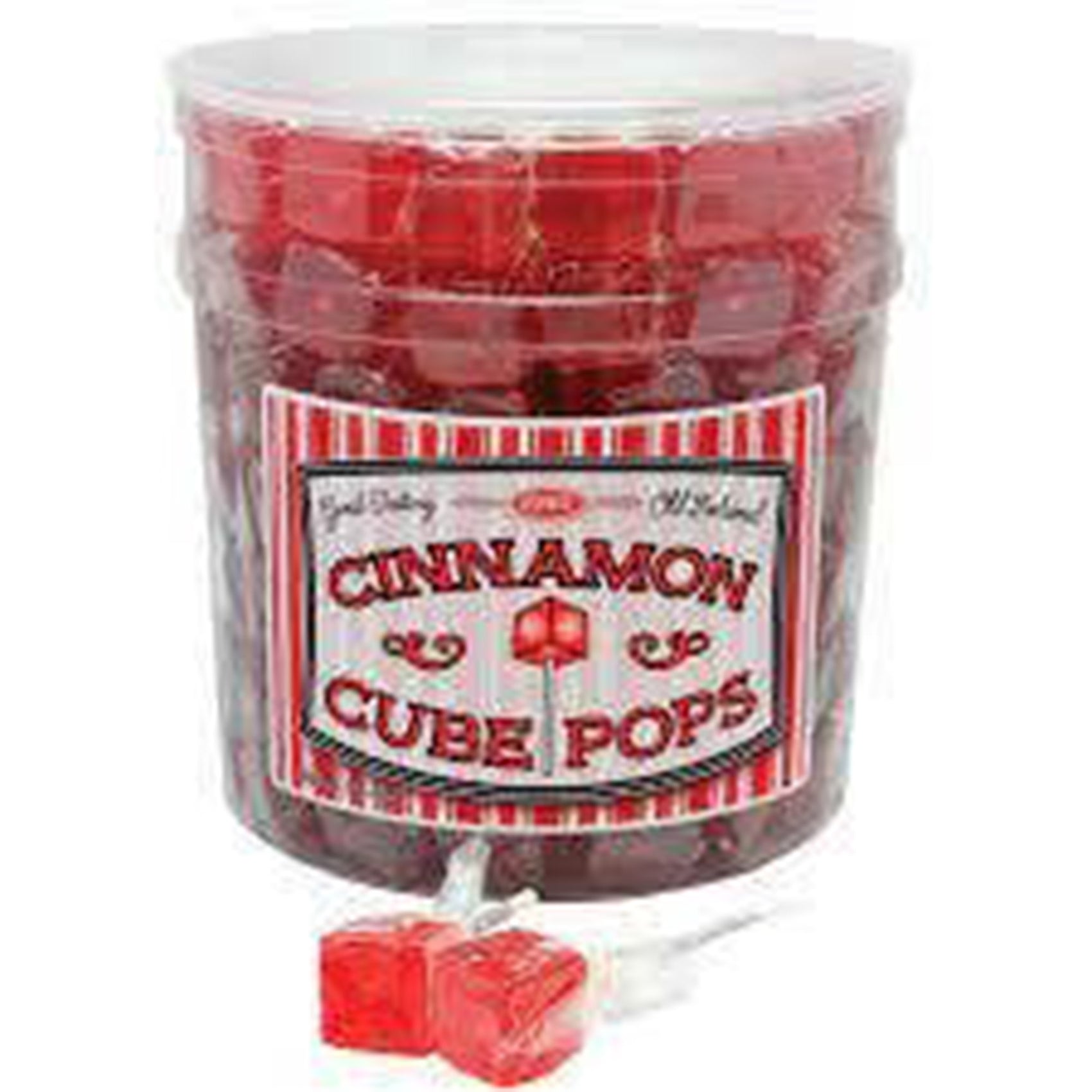Cinnamon Cube Pops, 0.8oz Pop, 100ct Tub