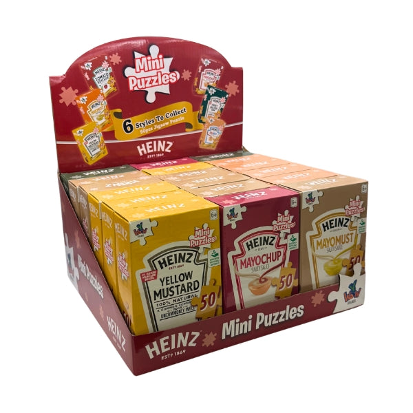 Heinz Kraft Ketchup/Relish/Mustard Mini Puzzle, 18ct Assortment