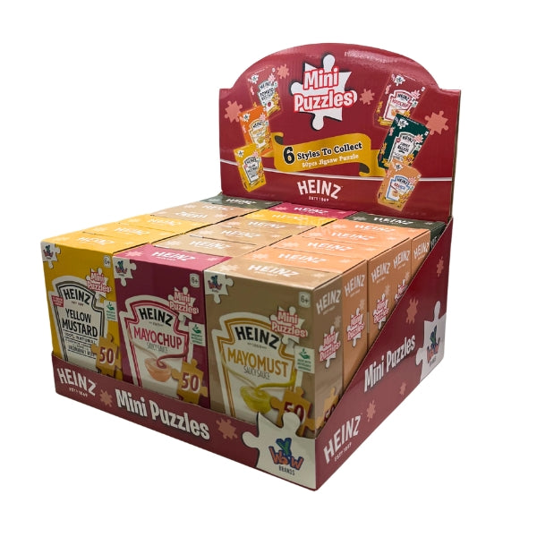 Heinz Kraft Ketchup/Relish/Mustard Mini Puzzle, 18ct Assortment
