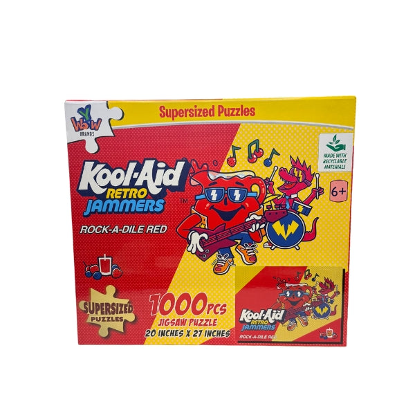 Kool-Aid Retro Jammers Rock-A-Dile Red, 1000pc Jigsaw Puzzle
