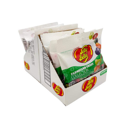 Jelly Belly Farmstand Fruit Collection Jelly Beans, 3.5oz Peg Bags, 12ct