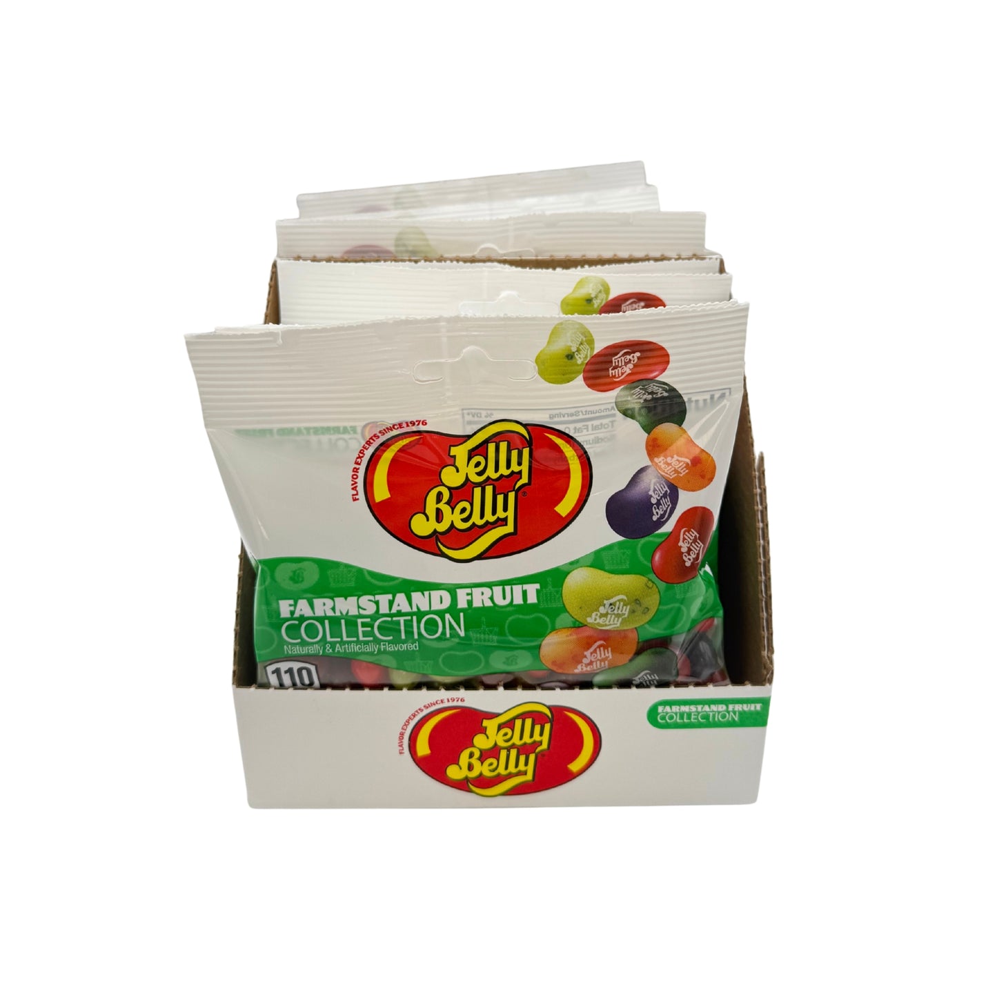 Jelly Belly Farmstand Fruit Collection Jelly Beans, 3.5oz Peg Bags, 12ct