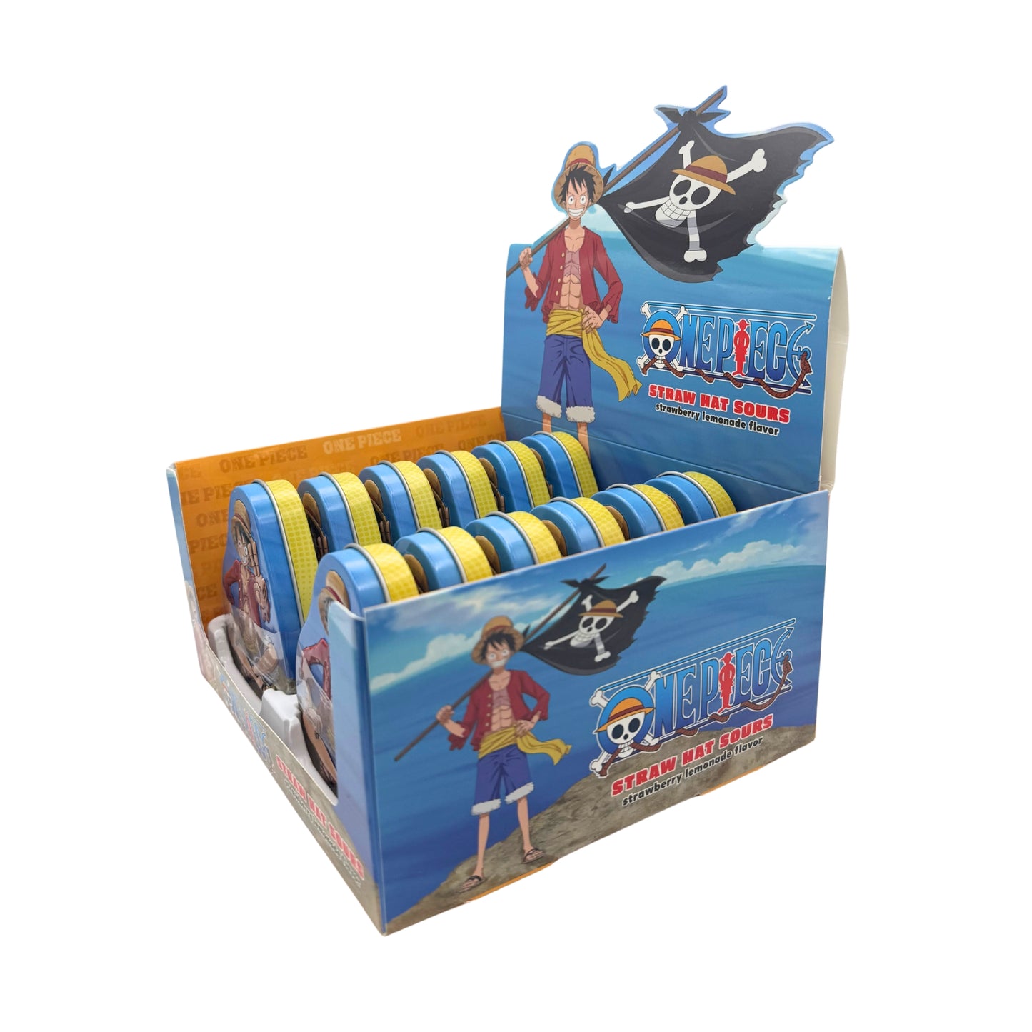 One Piece Straw Hat Sours Candy Tin 1.20oz, 12ct